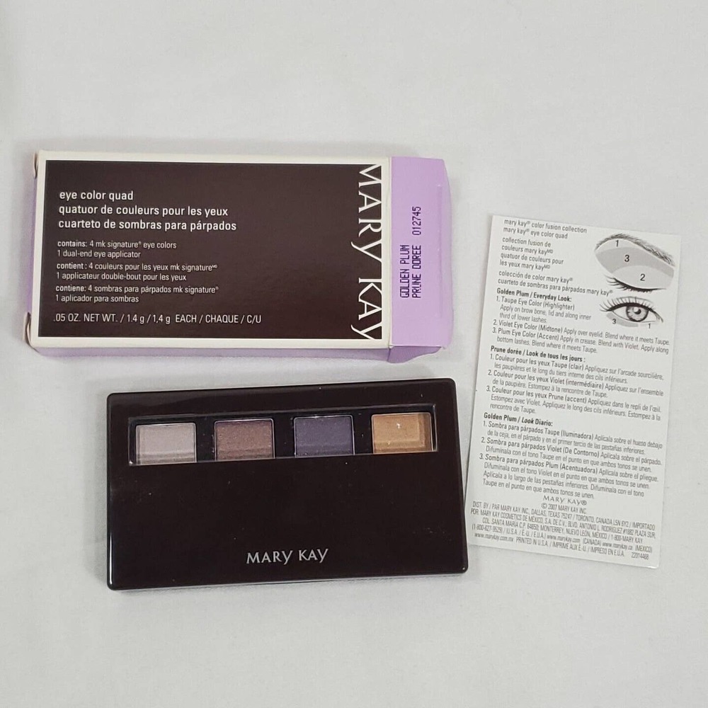Mary Kay Golden Plum Eye Color Quad Eyeshadow Compact Makeup Eyes